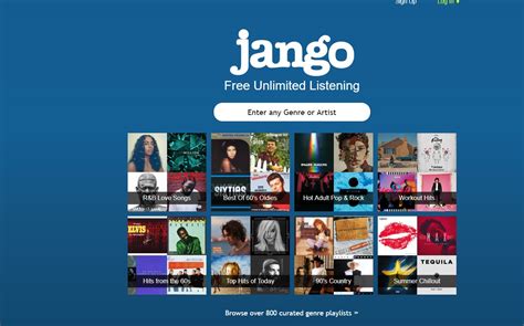 jango free music listen online.